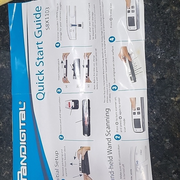 Pandigital Handheld Wand Scanner with Feeder Dock  S8X1103LP - Picture 6 of 14